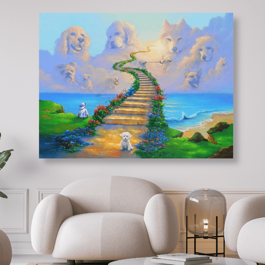 Die Treppe zum Hundehimmel | Diamond Painting - Kreativsein.shop