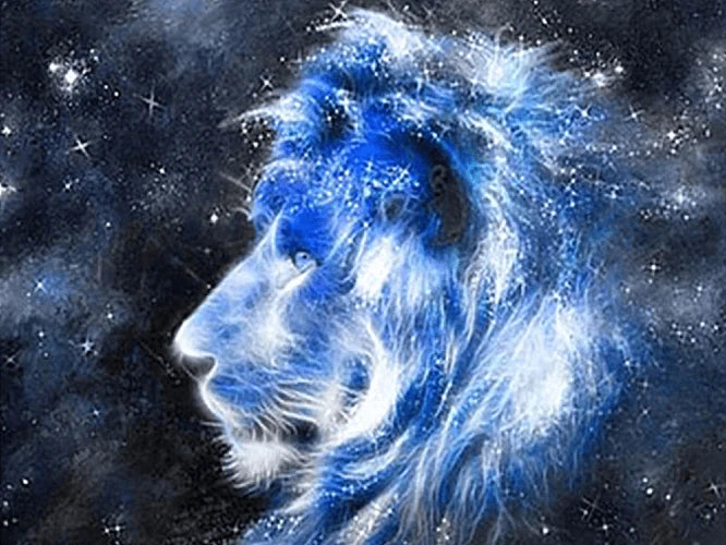 König der Tiere - Löwe Himmlisch - Diamond Painting kreativ sein shopo