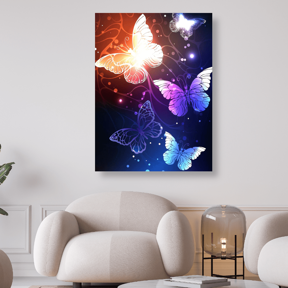 Schmetterlinge mit dunklem Hintergrund | Diamond Painting - Kreativsein.shop
