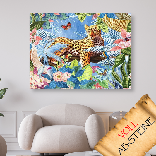 Leopard ganz entspannt - Voll AB Diamond Painting