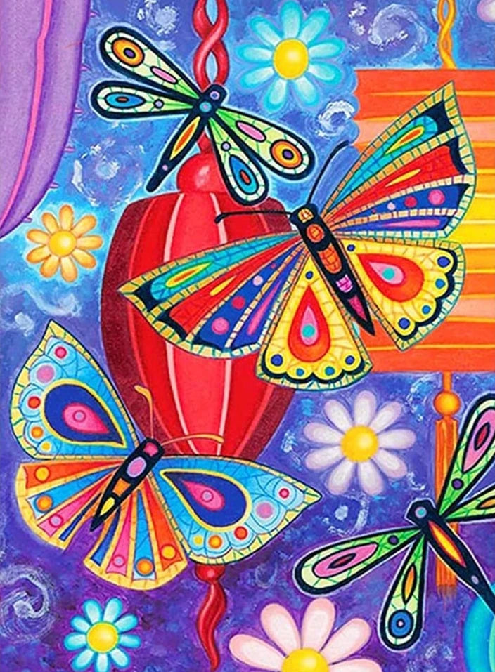 Libellen und Schmetterlinge - Voll AB Diamond Painting Kreativsein shop