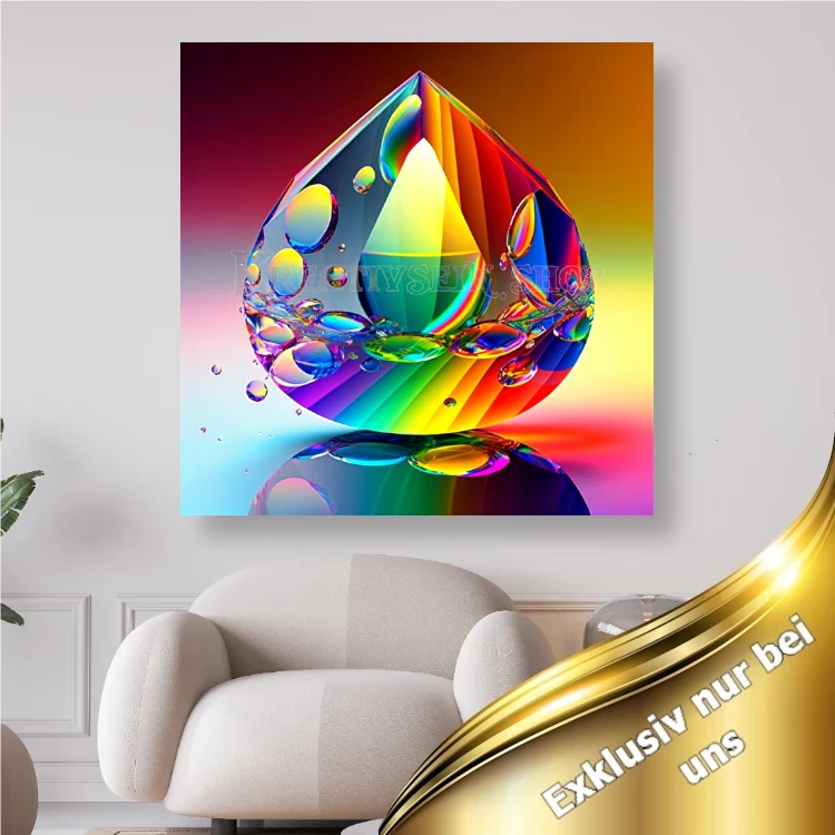 Wassertropfen in Regenbogenfarben - Diamond Painting Shop kreativ sein 